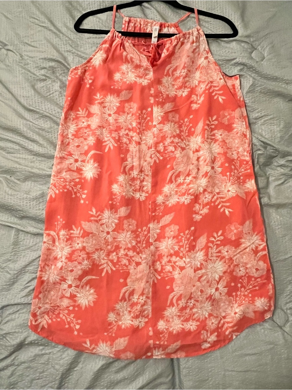 Gilligan & O’Malley Coral Floral Halter SunDress Island Lounge Wear Size Small - Picture 6 of 9